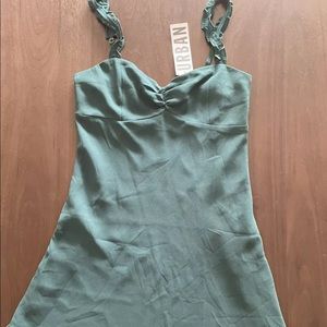 Urban Outfitters Green Short Dress Ruffle BNWT